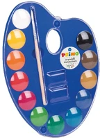 Primo 101A12TO Vízfesték  25 mm palettás+ecset 12 színű kép