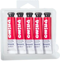 Primo 440TRA310 Tempera  piros 12 ml 5 db/készlet kép