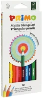 Primo 5151TRIS12 Színes ceruza  háromszögletű 12 db-os ajándék hegyezővel kép
