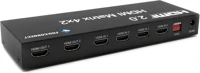 Proconnect 2.0, 4K, 2XHDMI OUT, 4XHDMI IN, IR Mátrix switch 4x2, hdmi 2.0, 4k, 2xhdmi out, 4xhdmi in, ir kép
