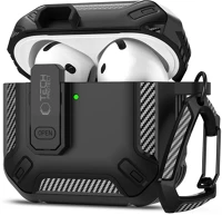 Protect FD5906302333172 Airpods pro 3 tartó: tech-  carbonox - fekete, ütésálló airpods pro 3 tok kép