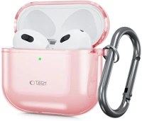 Protect FD5906302380237 Tech-  flexair airpods 4 tartó - pink szilikon tok, fém karabinerrel kép
