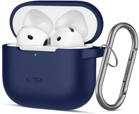 Protect FD5906302380275 Tech-  hook airpods 4 tartó - kék szilikon tok, karabinerrel kép