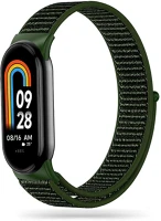 Protect FD9490713935125 Okosóra szíj - xiaomi mi band 8 / 8 nfc - tech-  nylon - zöld szövet szíj kép
