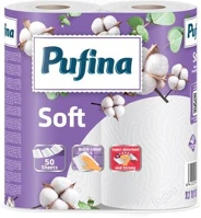 Pufina COR_KHH872 Háztartási papírtörlő, 2 rétegű, 50 lap, 2 tekercses,  