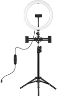 Puluz PKT3099B Gyűrűs lámpa állvánnyal és telefontartóval kép