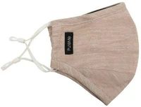 Pureme PUREME-LN-BEIGE Reusable / adjustable mask linen 2 pcs n95 filters inside the package beige kép