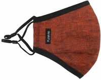 Pureme PUREME-LN-RONG Reusable / adjustable mask linen 2 pcs n95 filters inside the package rust orange kép