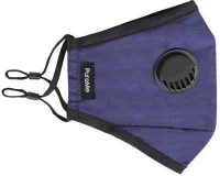 Pureme PUREME-R001-NB Reusable / adjustable mask cotton 2 pcs n95 filters inside the package dark blue kép