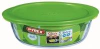 Pyrex 203060 Cook & store kerek sütőtál, műanyag fedővel 20cm 1l kép