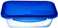 Pyrex 203207 Cook & go tégla sütőtál, műanyag fedővel 24x18x6cm 1,7l kép