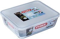Pyrex 203231 Cook & freeze téglalap sütőtál, műanyag tetővel 25x19x8 cm 2,6l kép