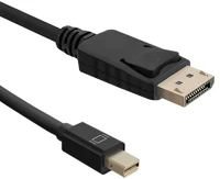 Qoltec 50434 Qoltec 50434 Mini Displayport - Displayport (apa - apa) kábel 1.8m - Fekete kép