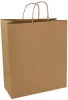 Qx 32X41X12 Papírtáska 32x41x12 sodrott füles natúr kép