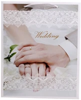 Qx 337750 Dísztasak fényes 26x32 cm esküvő/kézfogó kép