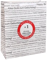 Qx 337868 Dísztasak matt 11x14 cm fehér szülinapos kép