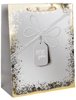 Qx 370245 Dísztasak matt 18x23 cm for you arany/ezüst kép