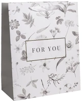 Qx 370250 Dísztasak matt 18x23 cm for you szürke/arany kép