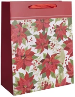 Qx 370410 Dísztasak matt 26x32 cm mikulás virágok kép