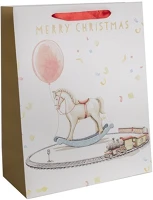 Qx 370442 Dísztasak matt 18x23 cm hintaló és kisvasút kép