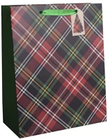 Qx 370455 Dísztasak matt 31x42 cm skót kockás kép