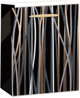 Qx 370488 Dísztasak matt 31x42 cm fekete/bronz csíkos kép