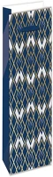 Qx 370533 Dísztasak boros 12x36 cm kék/arany mintás kép