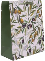 Qx 370690 Dísztasak matt 26x32 cm oliva bogyós ágak kép