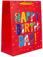 Qx 370735 Dísztasak matt 26x32 cm happy birthday kép