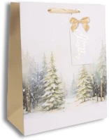 Qx 370851 Dísztasak matt 31x42 cm havas fenyők kép