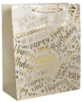 Qx 371593 Dísztasak 11x14 cm arany happy birthday kép