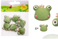 Qx 46660 Kreatív dekoráció békafej öntapadós 6 db/csomag zöld kép