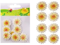 Qx 46859 Kreatív dekoráció virágfej öntapadós 8 db/csomag sárga kép