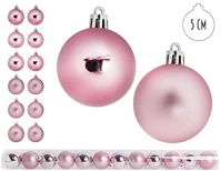 Qx 50400 Karácsonyi gömb rózsaszín 5 cm 12 db/csomag kép