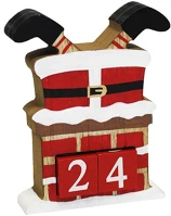 Qx 58698 Karácsonyi öröknaptár 11x15 cm fa mikulás törzs és lábak kép