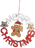 Qx 60847 Karácsonyi fa kopogtató merry christmas felirattal 18 cm kép
