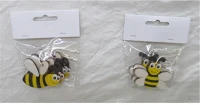 Qx 64744 Kreatív dekoráció méhecskék fa 4 db/csomag 2 féle kép