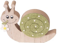 Qx 65767 Dekor fa csiga zöld pöttyös 13x11 cm kép