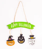 Qx 65819 Dekor fa kopogtató happy halloween 15x12 cm kép