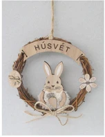 Qx 65903 Húsvéti kopogtató fa nyuszis 15x2 cm kép