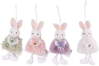 Qx 68839 Húsvéti nyuszi bundás virággal -4 féle kép