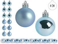 Qx 050393 Iris karácsonyi dísz, pvc gömb azúrkék 12db 4cm kép