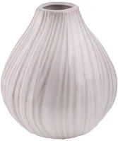 Qx 136417 Iris dekor kerámia váza gömb fehér 11,5x12,5cm kép