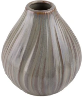 Qx 136418 Iris dekor kerámia váza gömb zöld 11,5x12,5cm kép