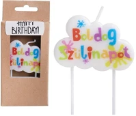 Qx 497376 Iris boldog szülinapot felhő alakú gyertya dobozban kép