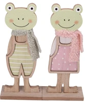 Qx 65704 Iris dekor fa béka fiú/lány 2 szortiment 10x5x23cm kép