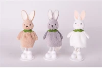 Qx ÁLL 3 Iris dekor textil nyuszilány áll 3 féle szín 16cm kép