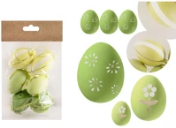 Qx TOJÁSDEKORÁCIÓ ZÖLD Húsvéti tojásdekoráció zöld virágos 6 db/csomag kép