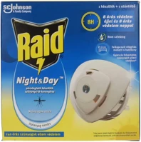 Raid NIGHT&DAY szúnyog- és légyirtó korong készülék utántöltővel 240 órás kép