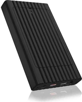 Raidsonic IB-2817MCL-C31 2xpcie nvme m.2 2280 usb-a 3.2 gen2×1 usb-c 3.2 gen2×2 külső ház fekete kép